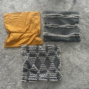 Set of Three Decorative Pillow Covers